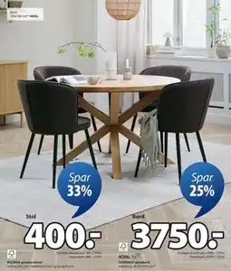 JYSK RISSKOV spisebordsstol, DKK 400 tilbud
