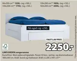 JYSK LIMFJORDEN sengeramme, DKK 2250 tilbud