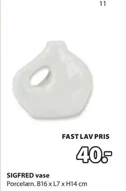 JYSK SIGFRED vase, DKK 40 tilbud