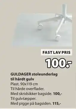 JYSK GULDAGER stoleunderlag til hårdt gulv tilbud