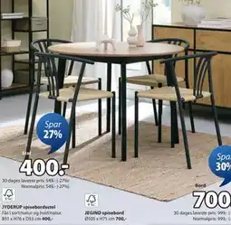 JYSK JYDERUP spisebordsstol, DKK 400 tilbud