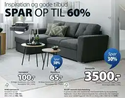 JYSK VEJLBY sovesofa med chaiselong, DKK 3500 tilbud