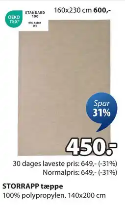 JYSK STORRAPP tæppe tilbud