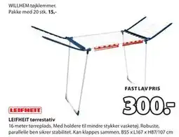 JYSK LEIFHEIT tørrestativ, DKK 300 tilbud