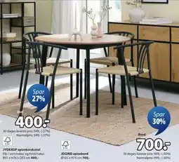 JYSK JEGIND spisebord, DKK 700 tilbud