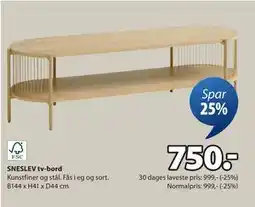 JYSK SNESLEV tv-bord, DKK 750 tilbud