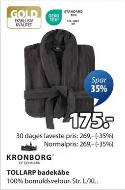 JYSK TOLLARP badekåbe, DKK 175 tilbud