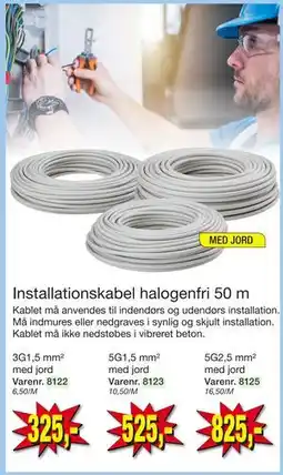 Harald Nyborg Installationskabel halogenfri 50 m tilbud