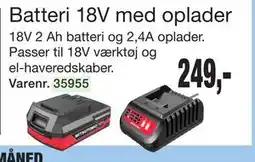 Harald Nyborg Batteri 18V med oplader, DKK 249 tilbud