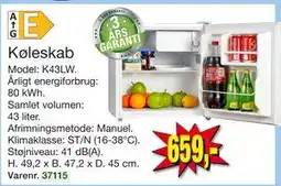 Harald Nyborg Køleskab, DKK 659 tilbud