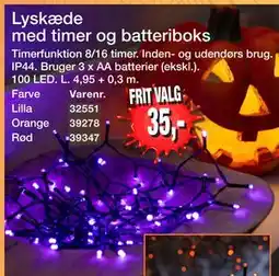 Harald Nyborg Lyskæde med timer og batteriboks, DKK 35 tilbud