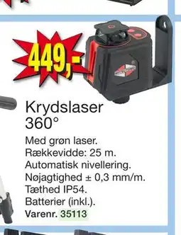 Harald Nyborg Krydslaser 360°, DKK 449 tilbud