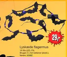 Harald Nyborg Lyskæde flagermus, DKK 29 tilbud
