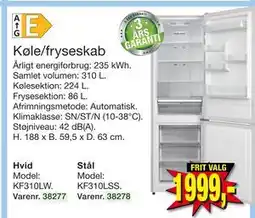 Harald Nyborg Køle/fryseskab, DKK 1999 tilbud
