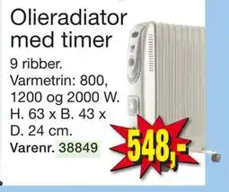 Harald Nyborg Olieradiator med timer, DKK 548 tilbud