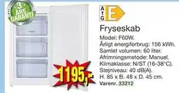 Harald Nyborg Fryseskab, DKK 1195 tilbud