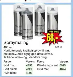 Harald Nyborg Spraymaling, DKK 68 tilbud
