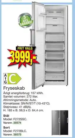 Harald Nyborg Fryseskab, DKK 3999 tilbud