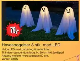 Harald Nyborg Havespøgelser 3 stk. med LED, DKK 79 tilbud