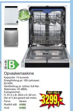 Harald Nyborg Opvaskemaskine, DKK 3299 tilbud