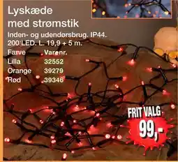Harald Nyborg Lyskæde med strømstik, DKK 99 tilbud