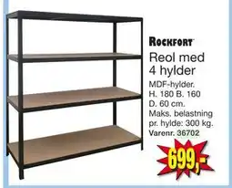 Harald Nyborg Reol med 4 hylder, DKK 699 tilbud