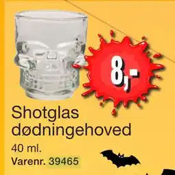 Harald Nyborg Shotglas dødningehoved, DKK 8 tilbud