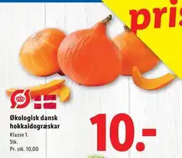 Lidl Økologisk dansk hokkaidogræskar, DKK 10 tilbud