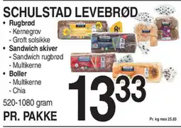 ABC Lavpris SCHULSTAD LEVEBRØD tilbud