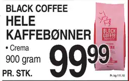 ABC Lavpris BLACK COFFEE HELE KAFFEBØNNER tilbud