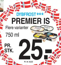 ABC Lavpris DYBFROST*** PREMIER IS Flere varianter tilbud