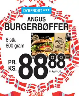 ABC Lavpris Dybfrost *** angus burgerbøffer tilbud