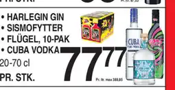 ABC Lavpris Harlegin gin • sismofytter pr. ltr. 87,53 ⚫ cuba vodkai tilbud
