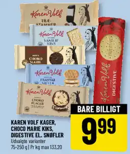 Løvbjerg Karen volf kager, choco marie kiks, digestive el. snøfler tilbud