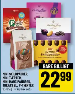 Løvbjerg Mini skildpadder, mini tærter, mini marcipanbrød, treats el. p-tærter tilbud