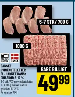 Løvbjerg Danske svinekoteletter el. hakket dansk grisekød 8-12 % tilbud