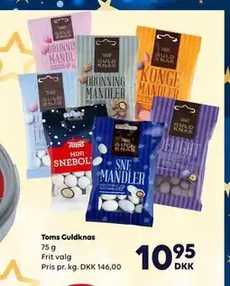BorderShop Toms Guldknas, DKK 10.95 tilbud