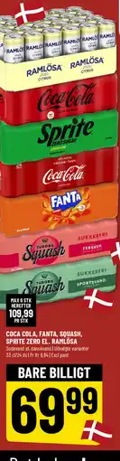 Løvbjerg Coca cola, fanta, squash, sprite zero el. ramlösa tilbud