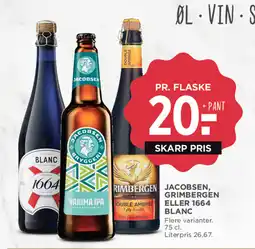 MENY Jacobsen grimbergen eller 1664 blanc tilbud