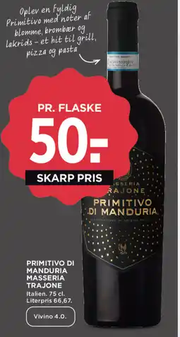 MENY Primitivo di manduria masseria tilbud