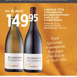 MENY Laborde côte chalonnaise bourgogne pinot noir eller chardonnay tilbud