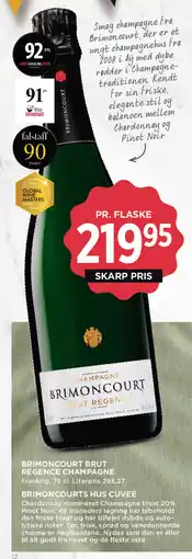 MENY BRIMONCOURT BRUT RÉGENCE CHAMPAGNE tilbud
