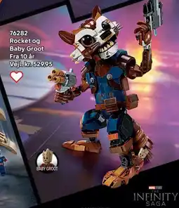 Lego Rocket og Baby Groot tilbud
