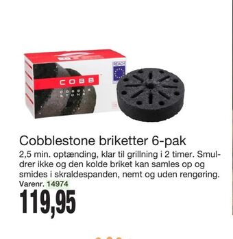 Harald Nyborg Cobblestone briketter 6-pak tilbud