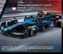 Lego Williams Racing FW46 F1®-racerbil tilbud