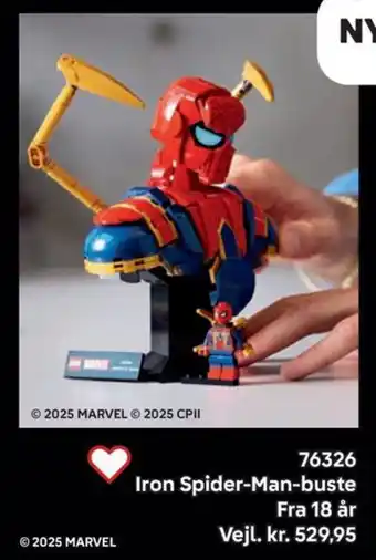Lego Iron Spider-Man-buste tilbud