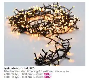 Lyskæde varm hvid LED