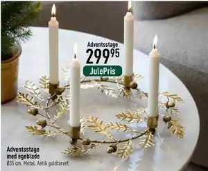 Imerco Adventsstage med egeblade, DKK 299.95 tilbud