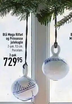 Imerco Blå Mega Riflet og Prinsesse julekugle, DKK 729.95 tilbud