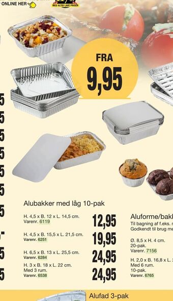 Harald Nyborg Alubakker med låg 10-pak tilbud